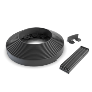 Kit Bordura de gradina PE TERRA NewFixLight Negru cu ancore (18 buc) si conectori (1 buc) H38mm x L9m