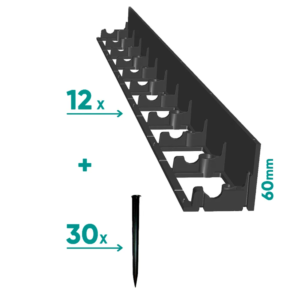 Kit Bordura PP TERRA pt pavaj NEW FIX L=12buc, 30 ancore incluse, H60