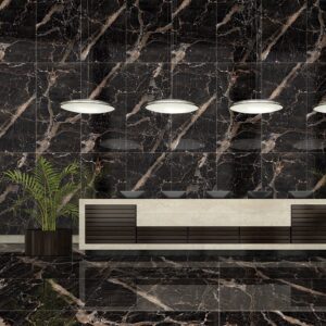 Gresie Fez Black - High Gloss 60x120 cm