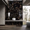 Gresie porțelanată rectificată Midnight Black Living, 60x120, Superlucioasă