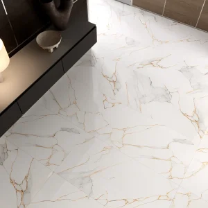 Gresie Ice Gold White 60X120 cm, lucios