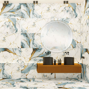 Gresie Atlantic Gold Aquamarin Glossy, 60x120 cm