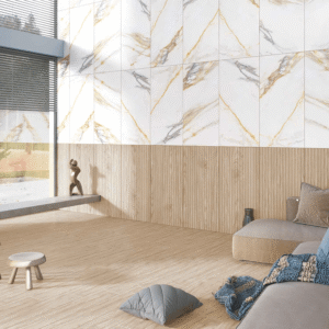 Gresie porțelanată Tilia Structure Beige, 60x120 cm