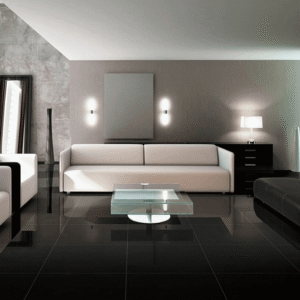 Gresie portelanata rectificata interior/exterior, Jet Black, 60x60 cm