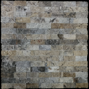 Panel Din Travertin Silver - 15x60 Cm, grosime variabila 1.5-1.8 cm