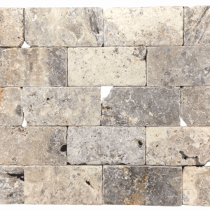 Travertin Silver - 7.5x15x1 cm, cu finisaj antichizat tumbled