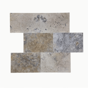 Travertin Silver Mix Chiseled - 40.6x61x1.2 cm