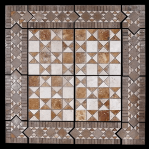 Medalion mozaic din Travertin - 108x108 cm