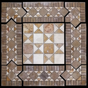 Medalion mozaic din Travertin - 72x72 cm