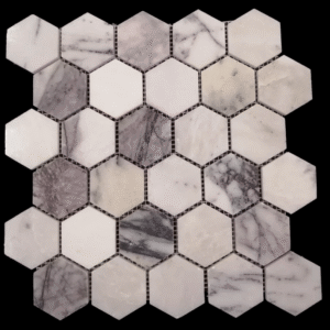 Mozaic din marmura Lilac Hexagon - 27.7x28.9 cm