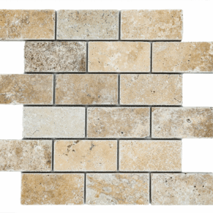 Mozaic pe plasa din Travertin Rustic - 30.5x30.5 cm